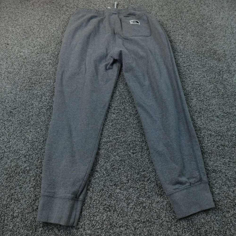North Face Pants Mens M Gray Fleece Drawstring Jogger Sweatpants Hike Outdoor